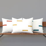 Interconnection Pillow - Burnt Orange and Cream