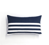 Breton Stripe Lumbar Pillow - Navy and Cream