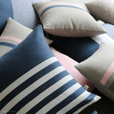 Breton Stripe Lumbar Pillow - Navy and Cream