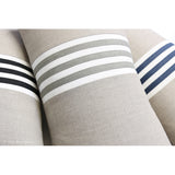 Banded Stripe Pillow - Biscay, Cream and Natural