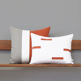 Colorblock Pillow - Burnt Orange