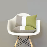 Linden Green Colorblock Pillow Cover