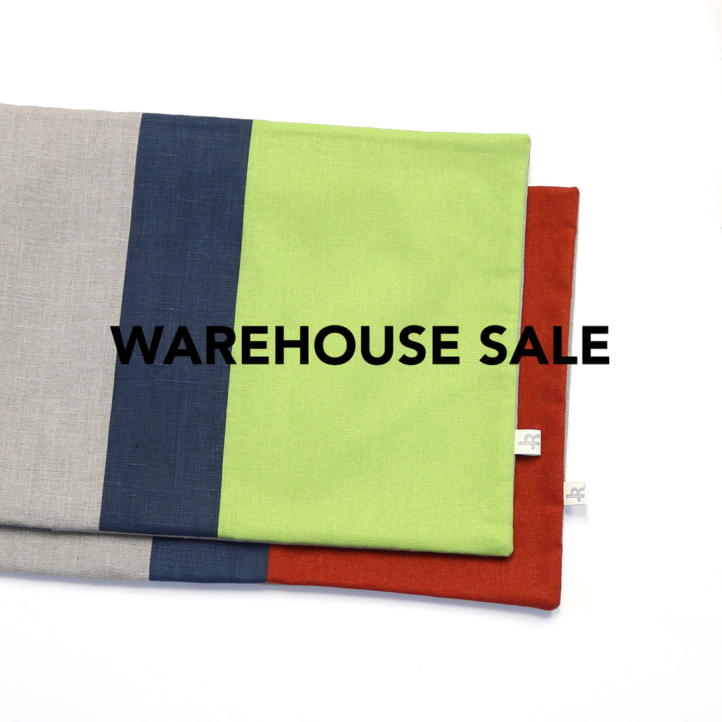 WAREHOUSE SALE 12x16 Colorblock Pillow Cover with Navy Stripe