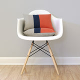 Colorblock Pillow - Orange/Navy/Natural