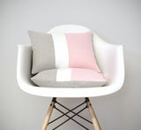 AS SEEN in Vogue Magazine: Rose Quartz Colorblock Pillow Cover