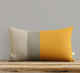 Colorblock Pillows - Marigold or Lake