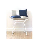 Colorblock Pillow - Navy, Cream and Natural