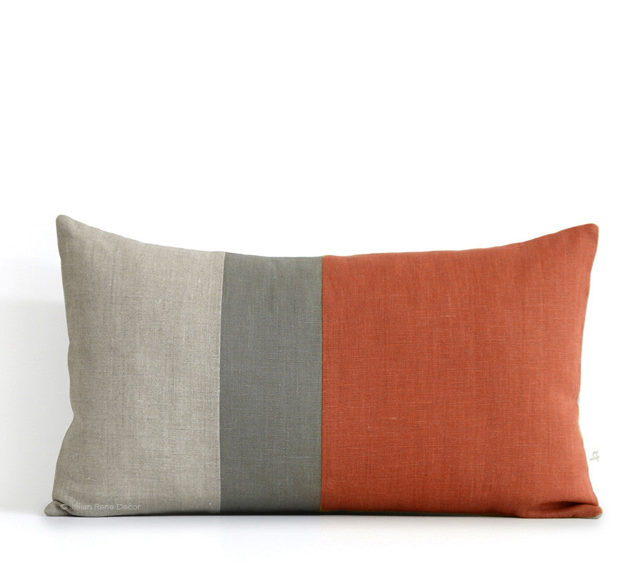 Colorblock Pillow - Sienna