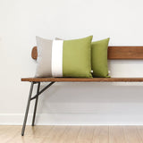 Linden Green Colorblock Pillow Cover