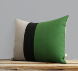 Colorblock Pillow - Meadow/Black/Natural