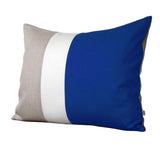 Colorblock Pillow - Cobalt/Cream/Natural