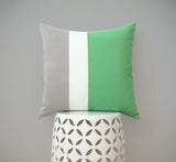 Colorblock Pillow - Jadeite/Cream/Natural