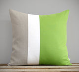 Colorblock Pillow - Lime/Cream/Natural