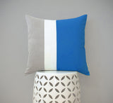 Colorblock Pillow - Pacific/Cream/Natural