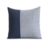 Navy Chambray Colorblock Pillow