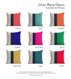 Colorblock Pillow - Mint/Navy/Natural