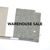 WAREHOUSE SALE 12x16 Chambray Colorblock Pillow Cover with Cream Stripe