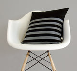 Multi Stripe Pillow - Black and Grey