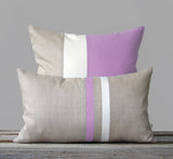 Colorblock Pillow - Orchid/Cream/Natural