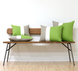 Colorblock Pillow - Lime/Cream/Natural