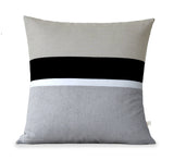 Chambray Striped Pillow - Black