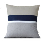 Chambray Striped Pillow - Navy