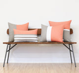 Cantaloupe Horizon Line Pillow