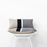 Chambray Striped Pillow - Black