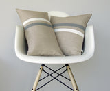 Striped Pillow - Grey/Cream/Natural