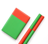 Colorblock Wrapping Paper - Red and Green