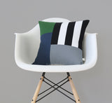 Graphic Grid Pillow - Black, Cream, Meadow, Navy, Grey