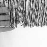 Fringe Pillow - Cobalt, Navy and Natural Linen