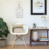 Striped Pillow - Grey/Cream/Natural