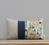 Limited Edition: Abstract Floral Liberty Print Pillow Cover - Tresco Navy