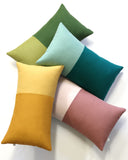 Monochromatic Colorblock Pillow - Green