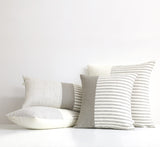 Minimal Striped Linen Lumbar Pillow
