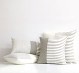 Minimal Striped Linen Pillow Cover Set of 6