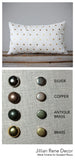 Studded Pillow - Black Linen