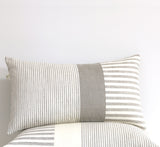 Minimal Striped Linen Lumbar Pillow