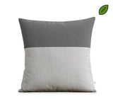 Outdoor Colorblock Pillow - Natural Two Tone