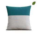 Outdoor Colorblock Pillow - Natural Two Tone