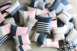 Breton Stripe Lumbar Pillow - Navy and Cream