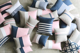 Breton Stripe Pillow - Navy and Cream