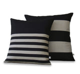 Multi Stripe Pillow - Black and Natural