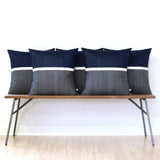 Silk Horizon Line Pillow - Navy