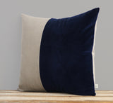 Velvet Colorblock Pillow - Rust