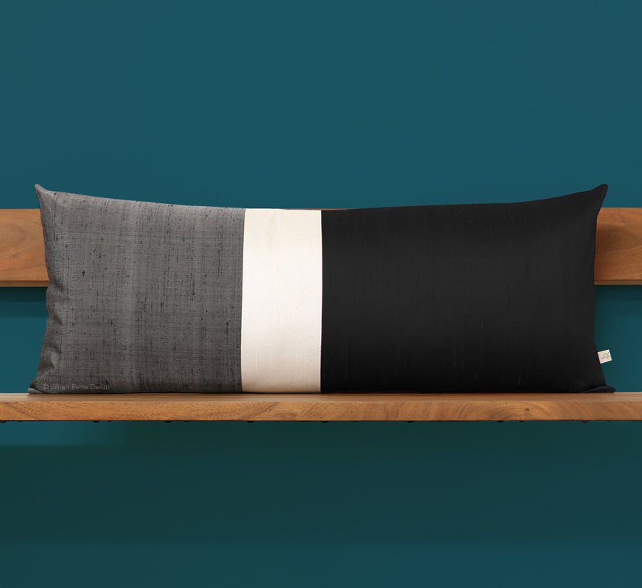 Silk Colorblock Pillow
