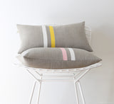 12x20 Striped Lumbar Pillow - Rose Quartz or Yellow