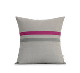 Striped Pillow Cover - Sangria and Stone