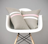 Rose Quartz Striped Pillow